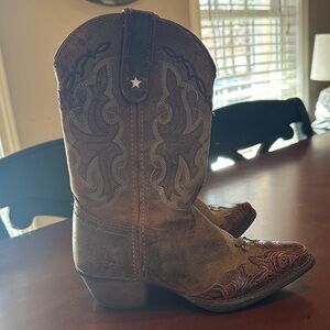 Tony Lama Children’s Brown Western Cowboy Boots 13M